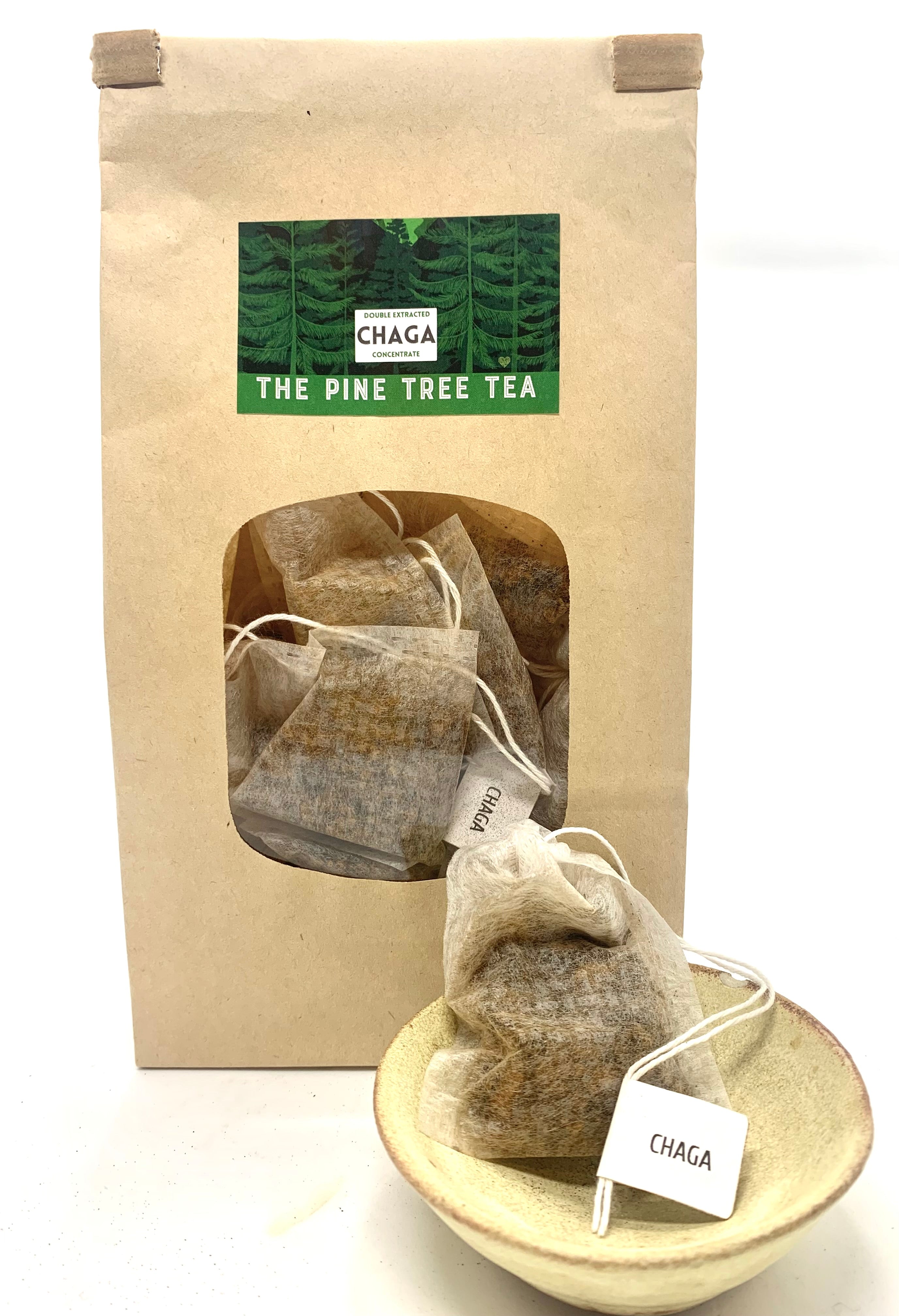 Wildcrafted Maine Chaga tea bags