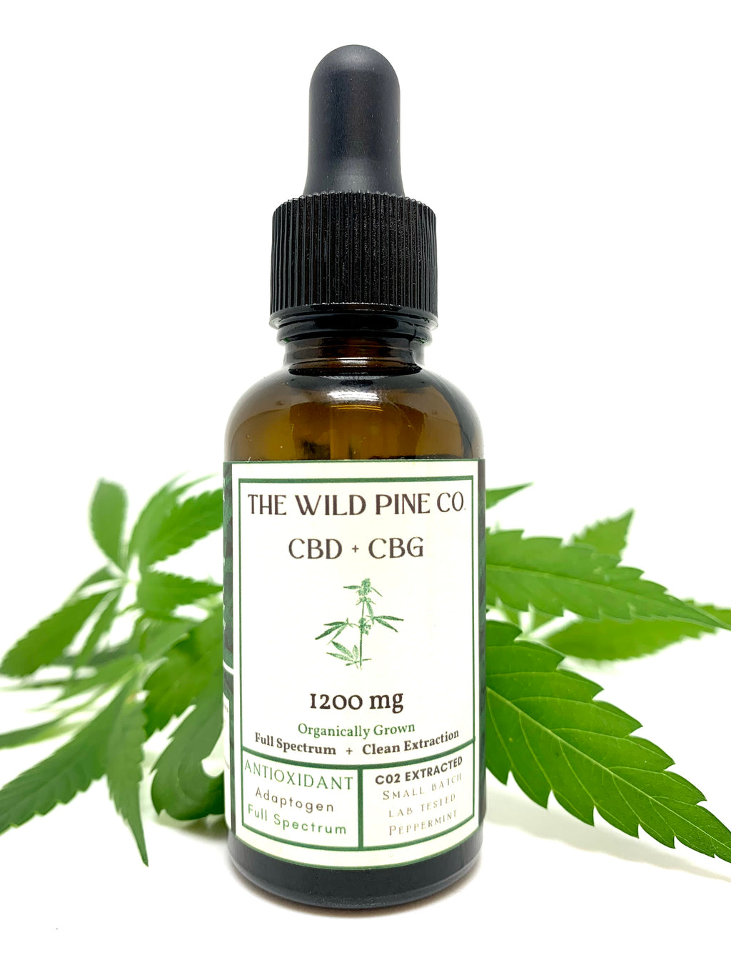 Organically Farmed in Western Maine - Full Spectrum 1200 MG CBD + CBG oil- with full panel test results for every batch made