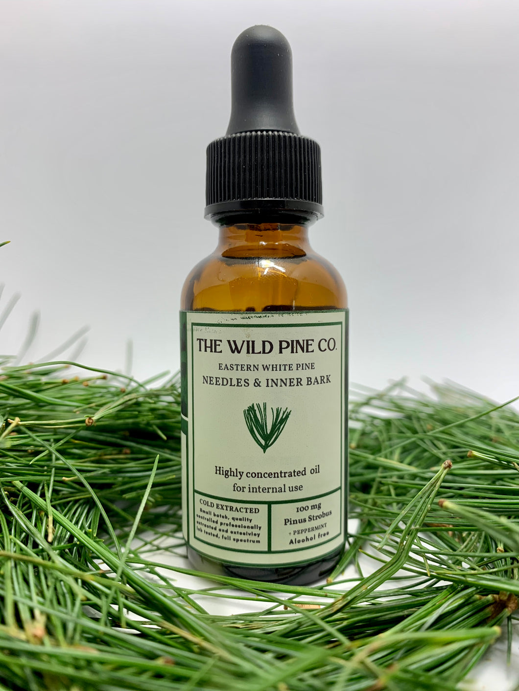 1 oz Highly concentrated white pine oil (alcohol free) - 60 day supply