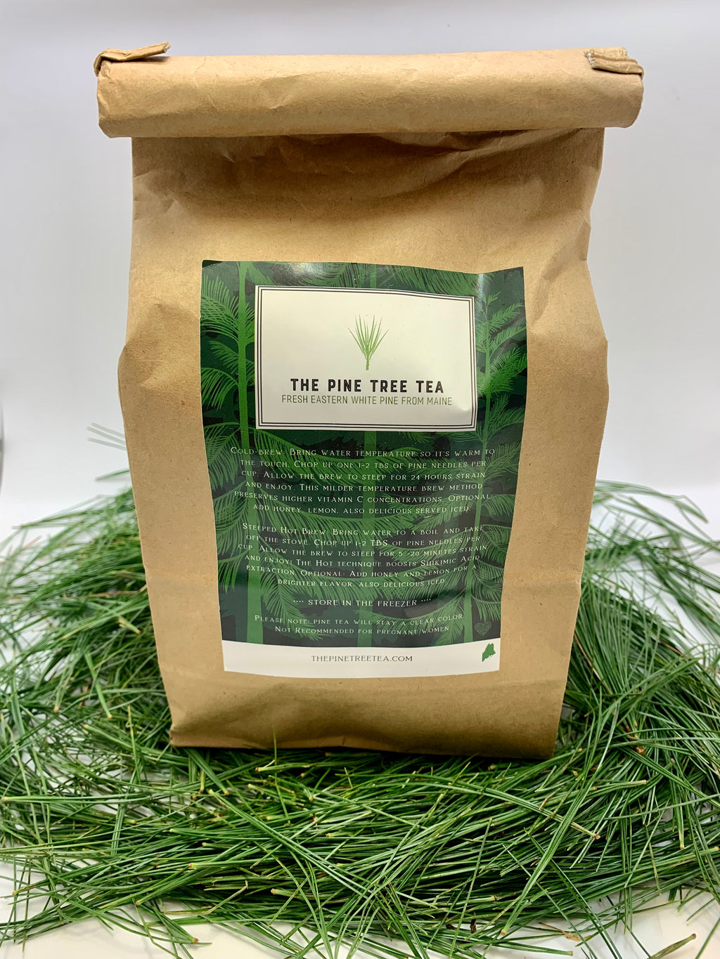 1/2 LB ( 8 oz) Fresh Eastern White Pine Needle Tea ( makes 100 cups of tea)