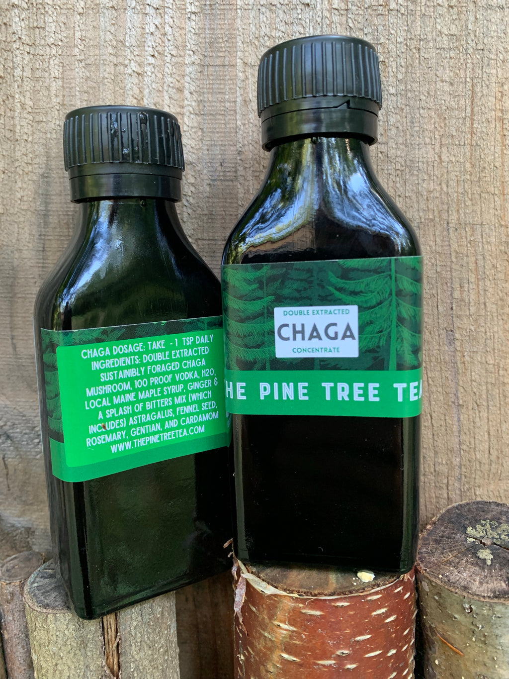 Wildcrafted double extracted Chaga concentrate - Medium  3.5 oz