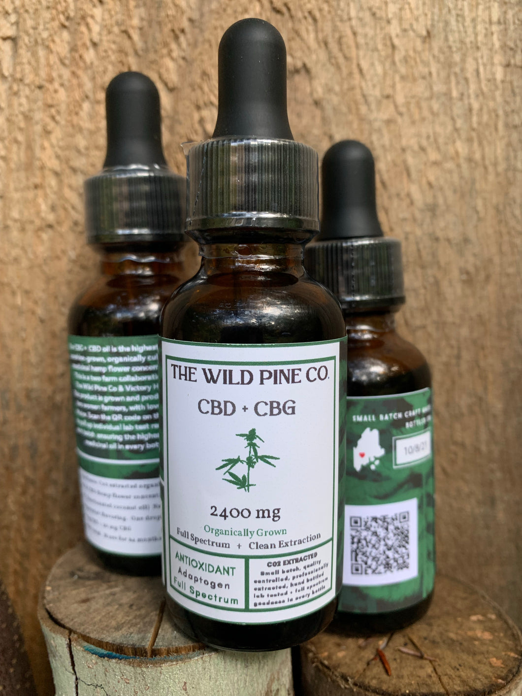 Organically Farmed in Western Maine Full Spectrum 2400 MG CBD + CBG oil- with full panel test results for every small batch made